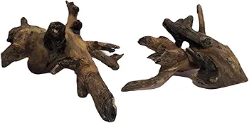 Natural Driftwood for Aquariums teak driftwood random shape Two pieces 