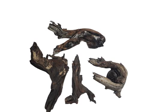 Driftwood for aquarium natural totally 4 pieces of driftwood -Three large pieces one small (Random shape)