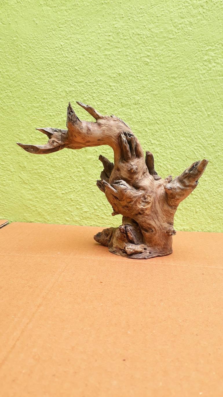 Rustic Swan Teak Driftwood sculpture