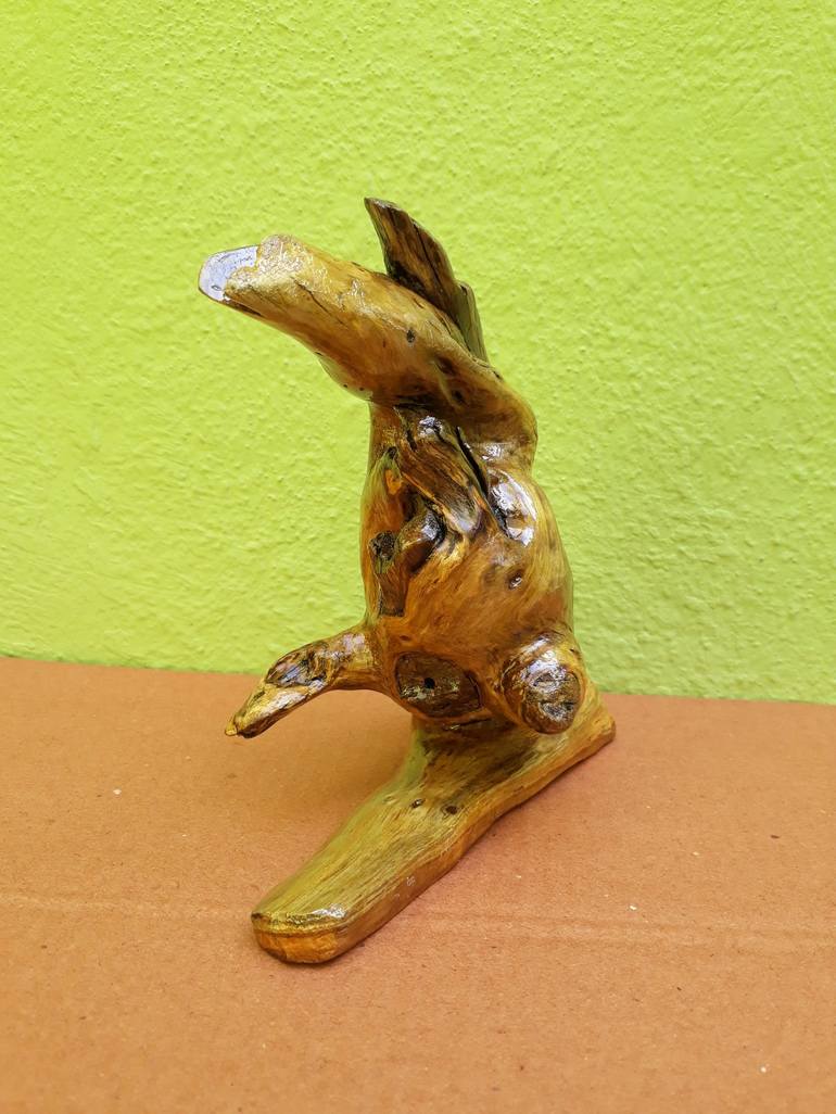 Driftwood Sculpture Great Hornbill Bird