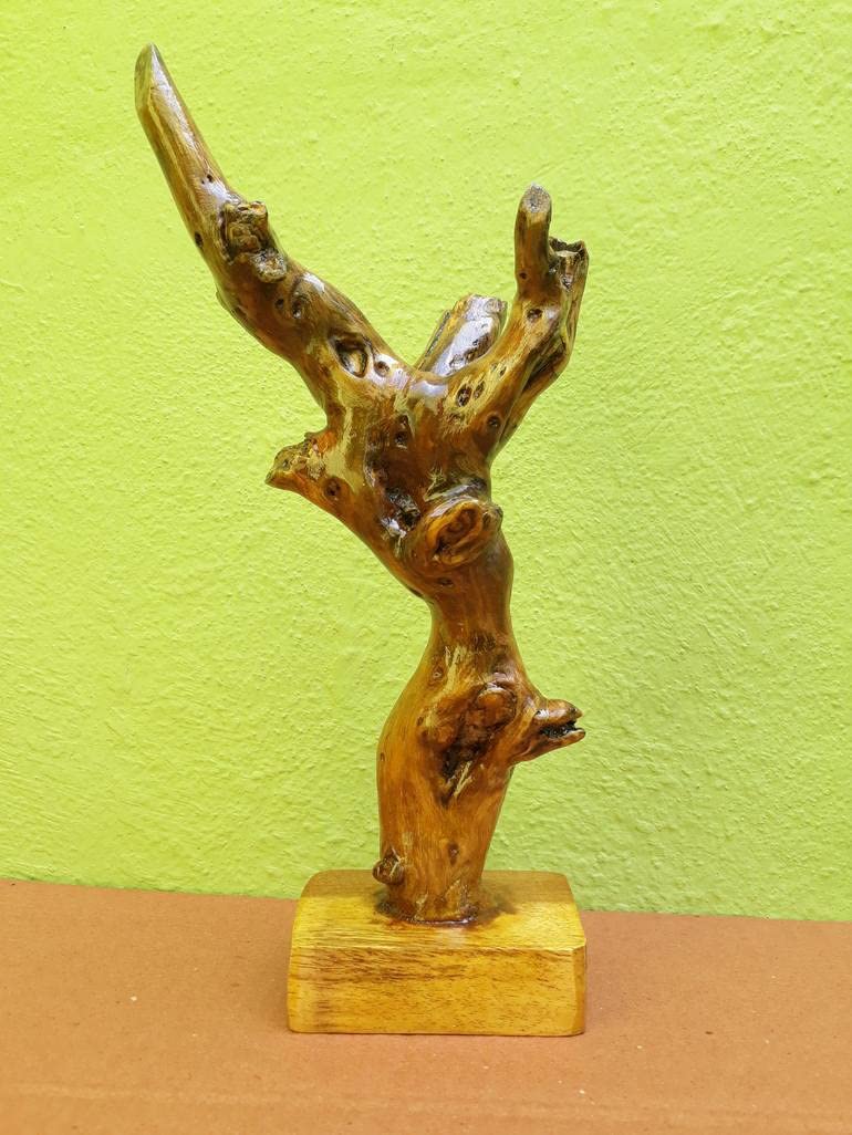Driftwood Sculpture Flying Sword Fish 30 Cm Height