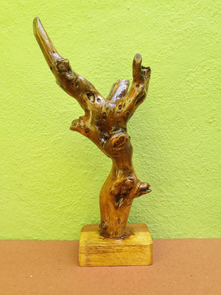 Driftwood Sculpture Flying Sword Fish 30 Cm Height