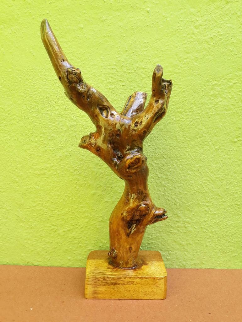 Driftwood Sculpture Flying Sword Fish 30 Cm Height