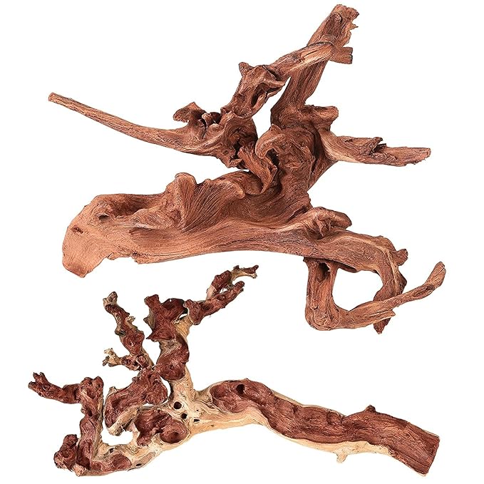 Set of 1PCS Large Teak  Driftwood Natural Mixed Branches for Aquarium Decoration Dear Dragon Tank Accessories Terrarium Decor(Size:-10 to to 15 Inch) Random shape