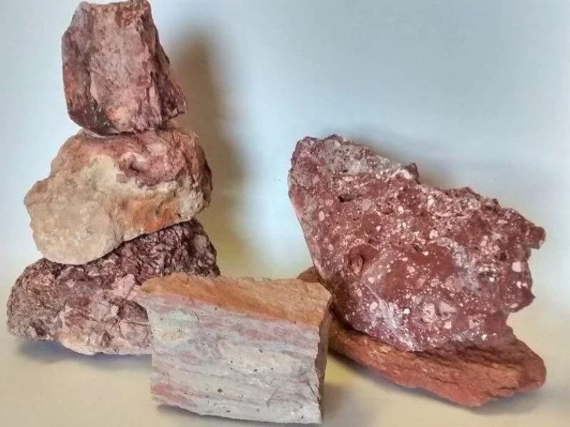 Rocks for |Aquarium Decoration Reef Tank Setup Garden Decor Water Fall Planted Tanks 3 Kg) Mixed color Natural Gray, Pink, Yellow rocks