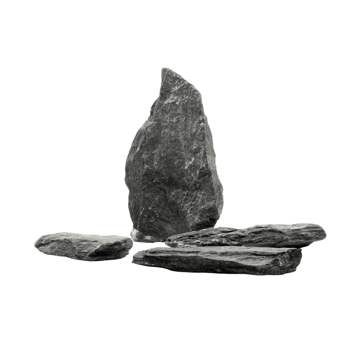 Aquarium Rock, Aquarium Decoration, Reef Tank Setup, Terrariums, Black rock etc. 3 kg (4 Pieces , 20 CM Long)