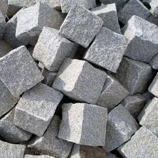 Granite Cube Stone 8 cm Black Rock 3 Pieces 