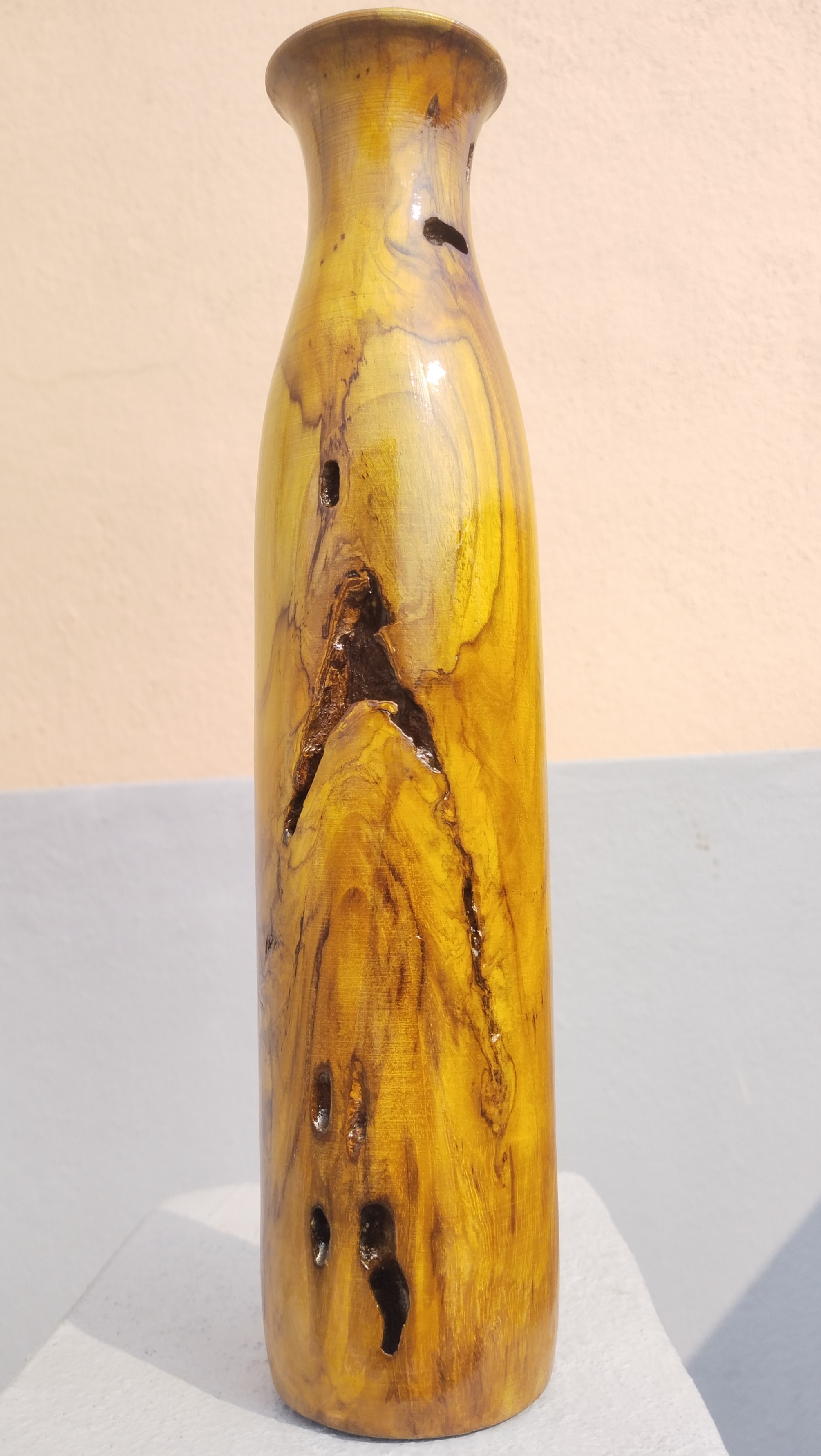 Rustic Teak wood flower vase Hand made 