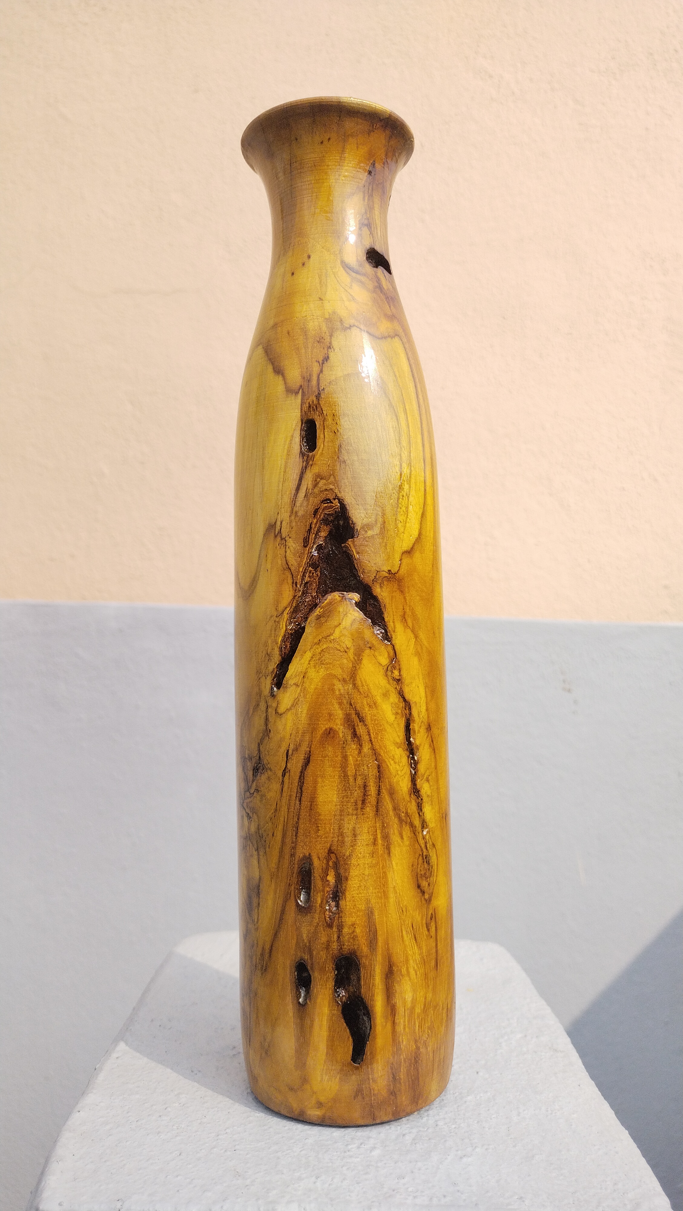 Rustic Teak wood flower vase Hand made 