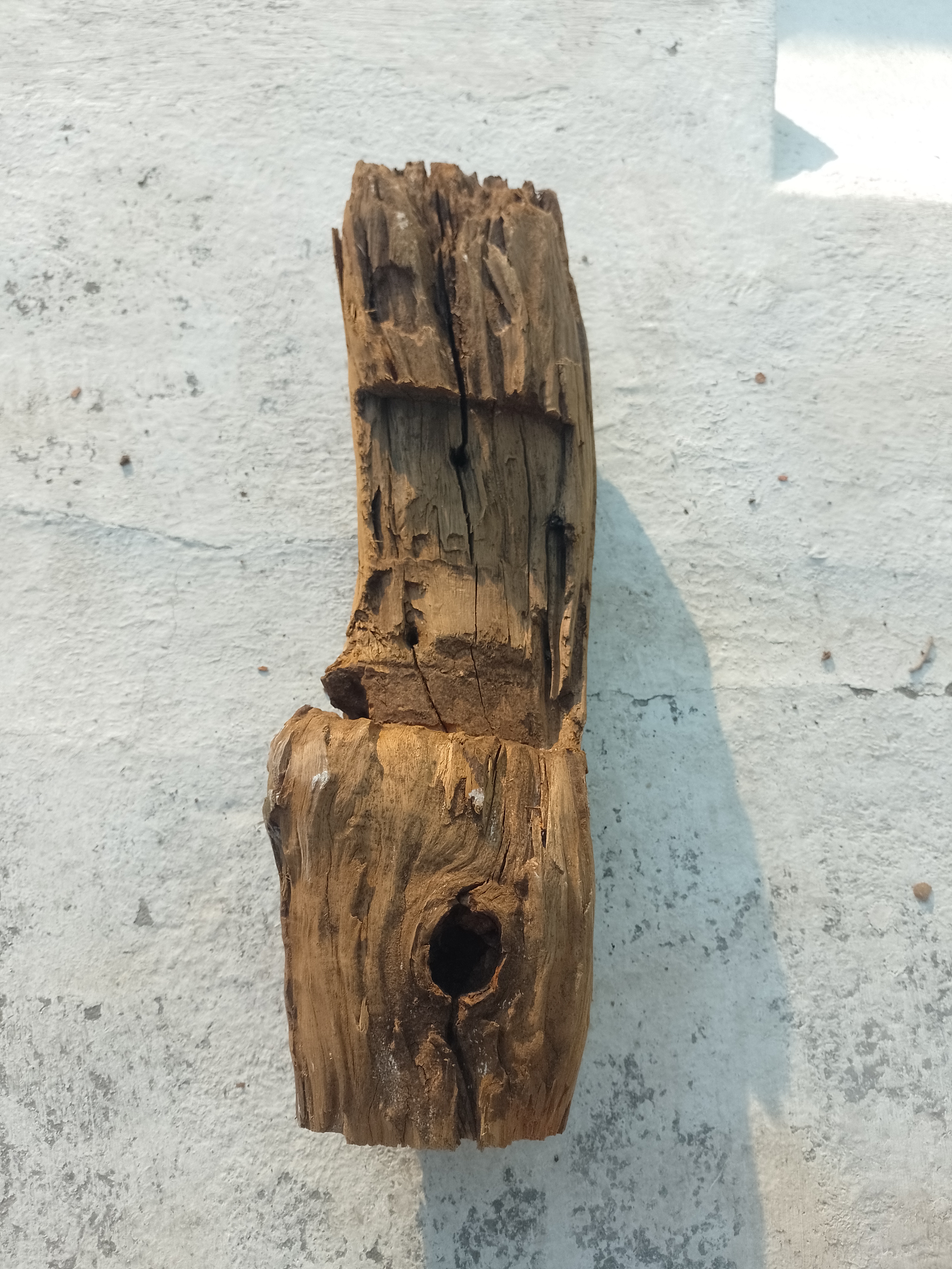 Weathered Wooden Block Driftwood 45 Cm long 