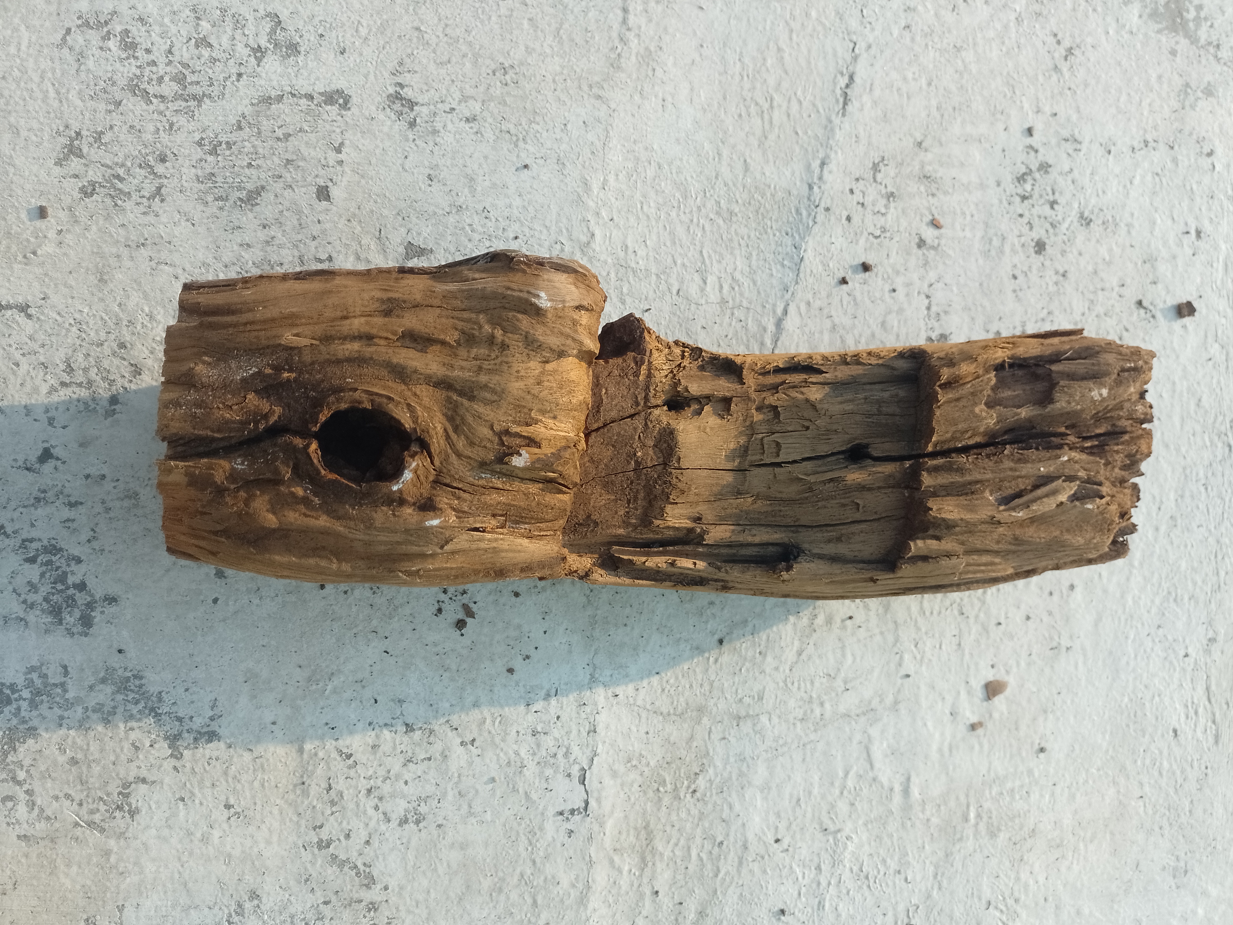 Weathered Wooden Block Driftwood 45 Cm long 