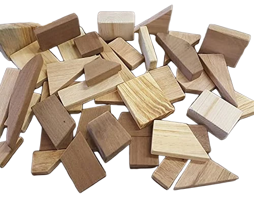 Wood Pieces for Craft Work/Wooden Blocks for Crafts DIY Project -Multi Shape 1 kg Wood Pieces Random Size