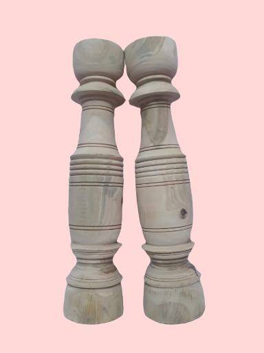 Original Teak wood legs two Pieces used for Furniture/coffee table/Lamp/ indoor décor, table etc