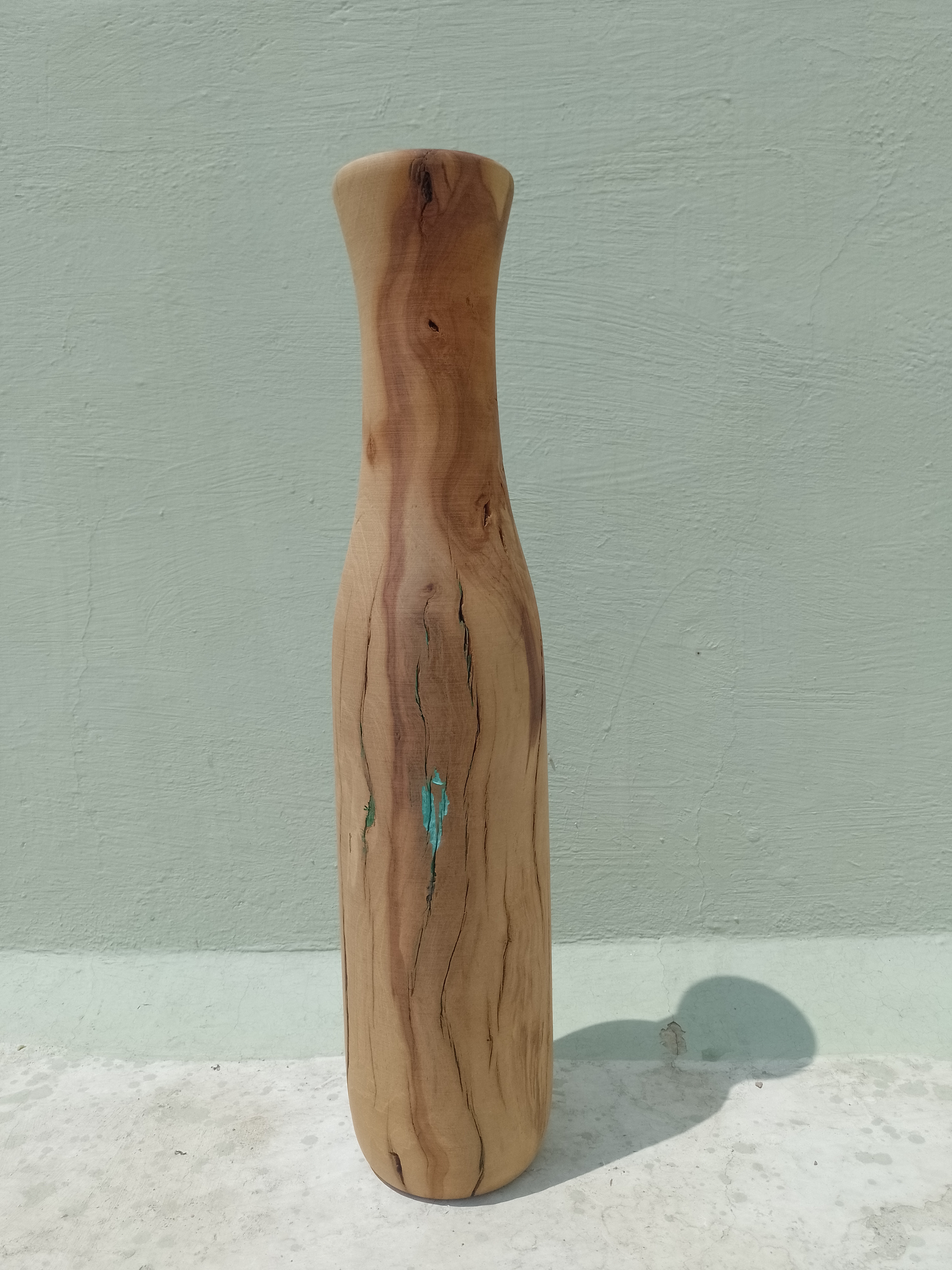 Handcrafted Rustic Wooden Vase Made of Mysore Vengai vintage wood 