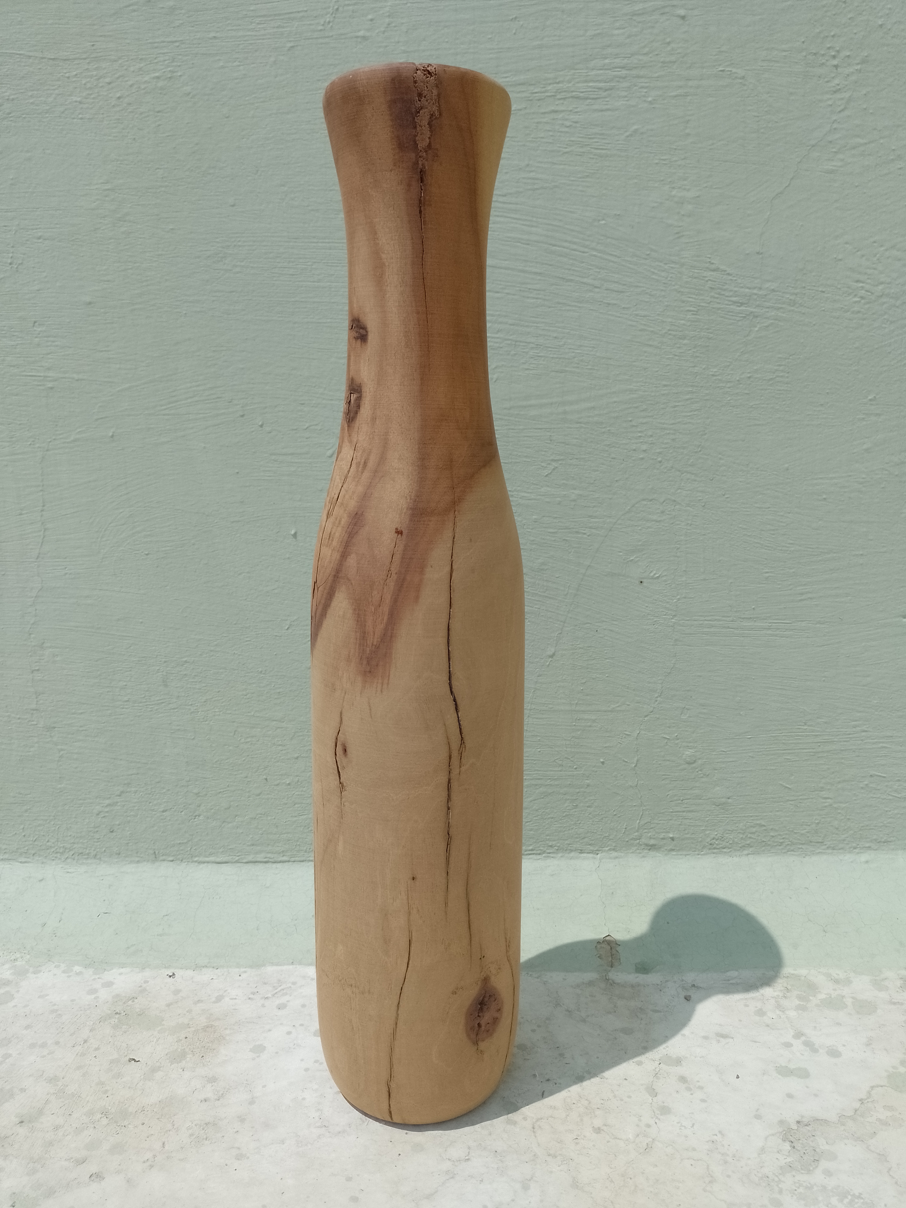 Handcrafted Rustic Wooden Vase Made of Mysore Vengai vintage wood 