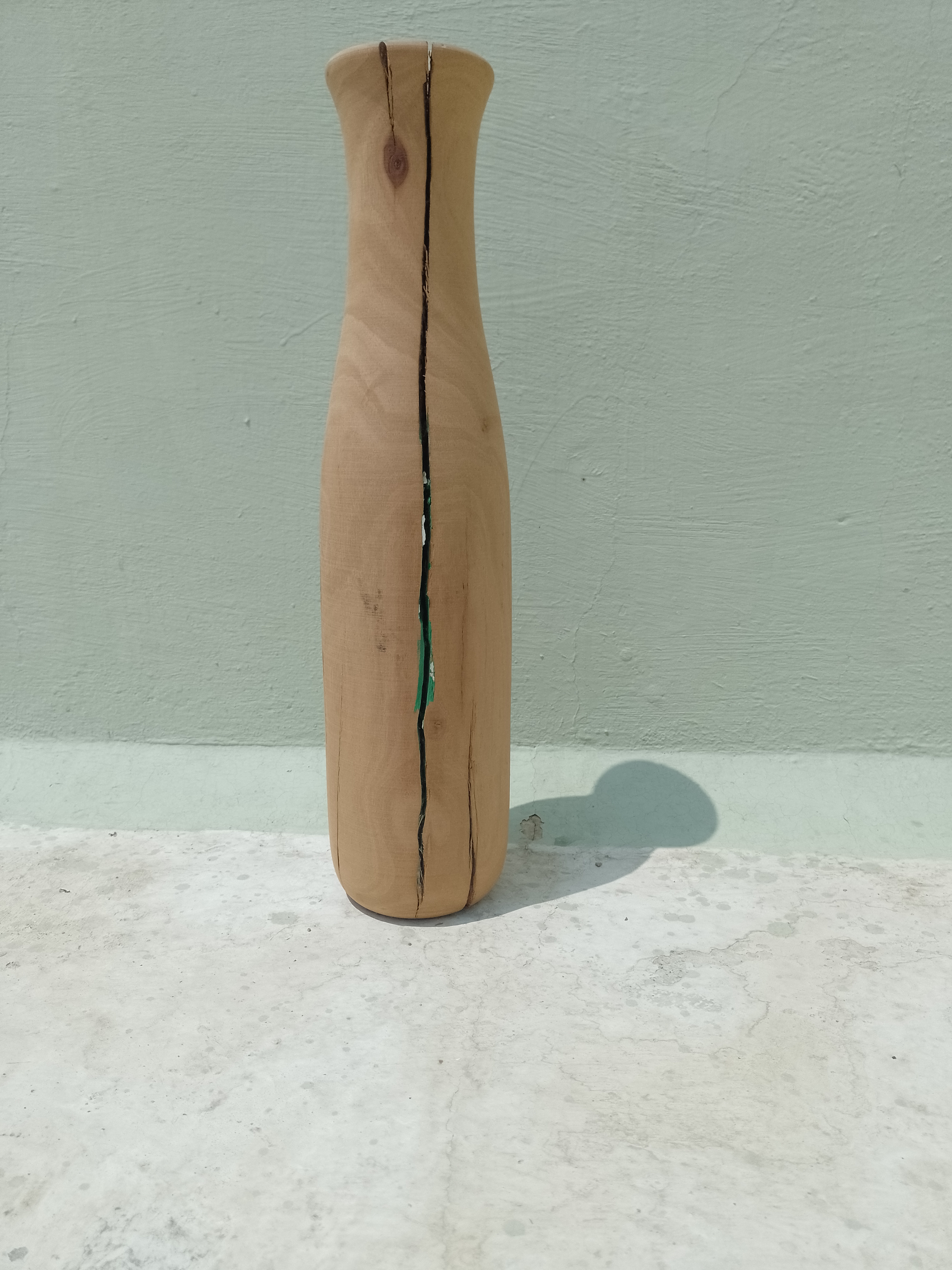 Handcrafted Rustic Wooden Vase Made of Mysore Vengai vintage wood 