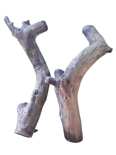 Driftwood for Aquarium Original Teak Solid wood Two Pieces Branch wood (Random Shape)
