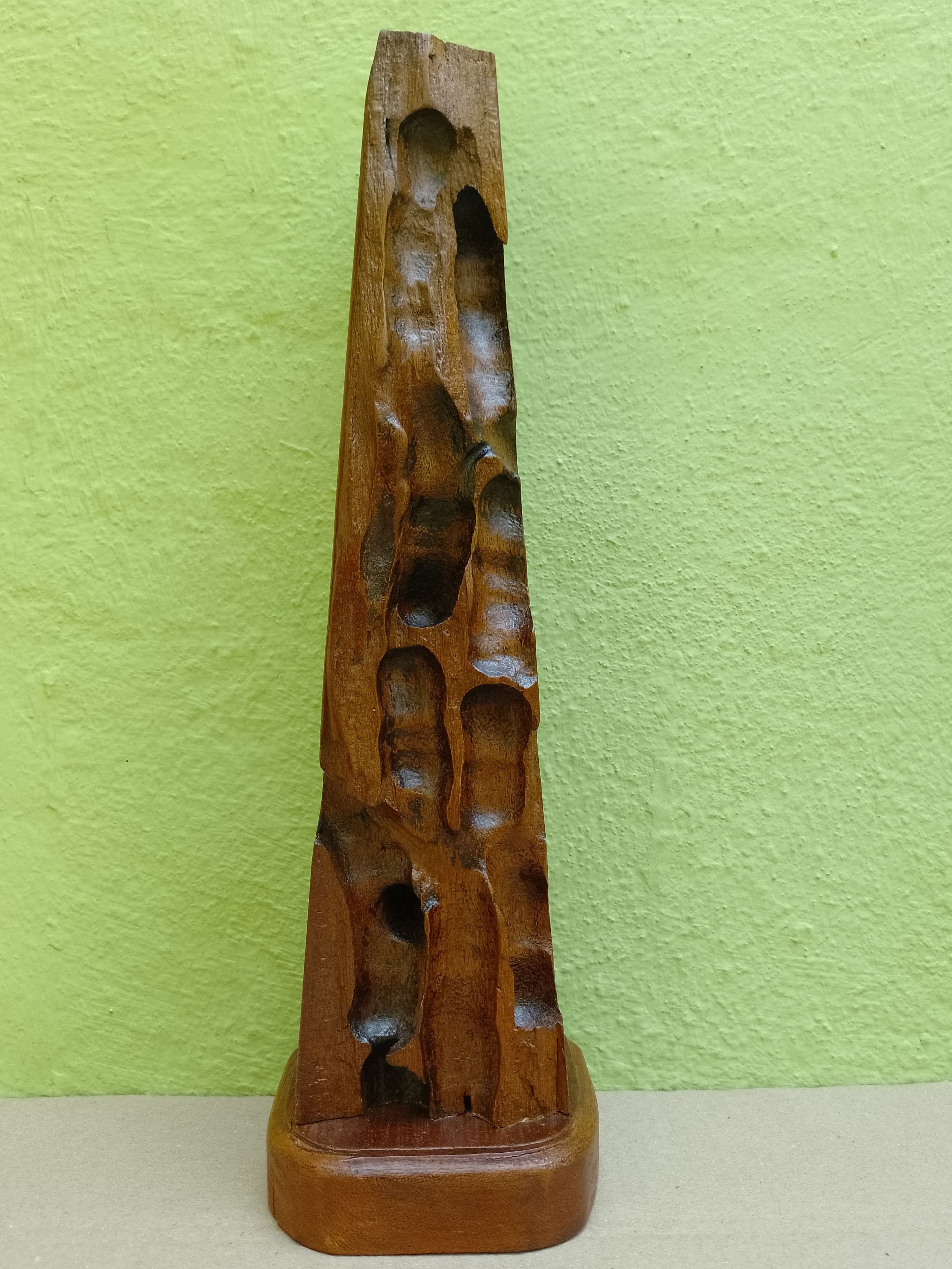 Two-in-one Rustic and Floral handcrafted wooden carved tower