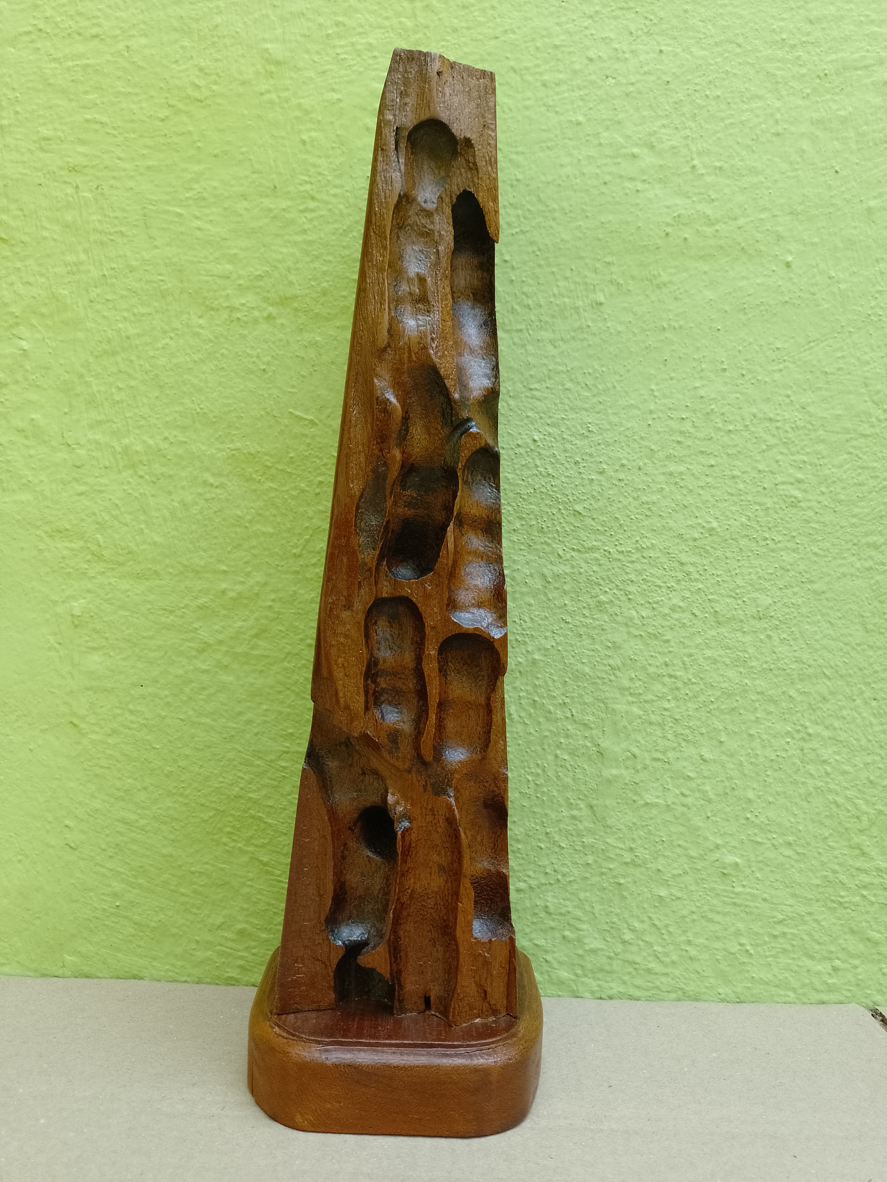 Two-in-one Rustic and Floral handcrafted wooden carved tower
