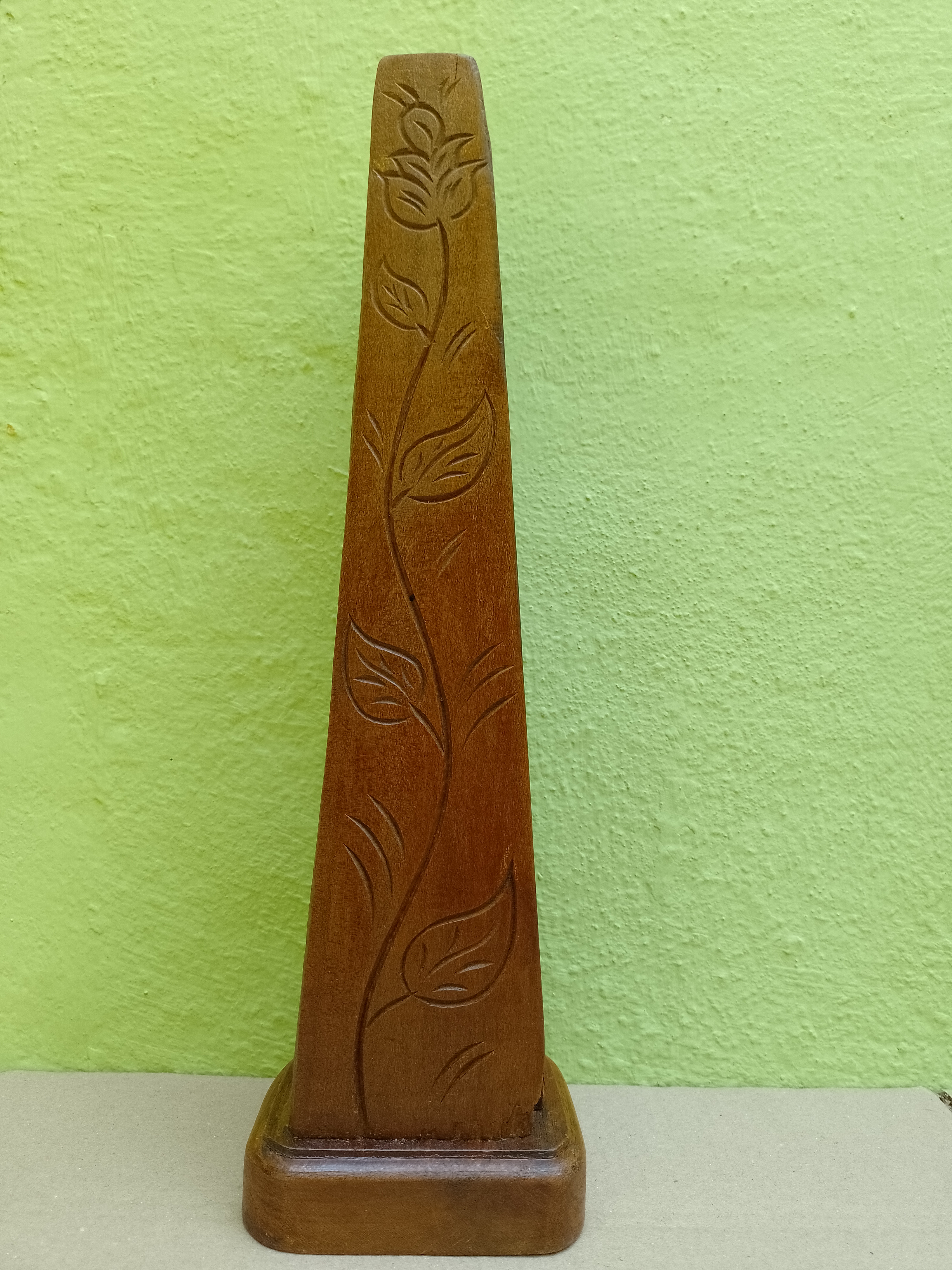 Two-in-one Rustic and Floral handcrafted wooden carved tower