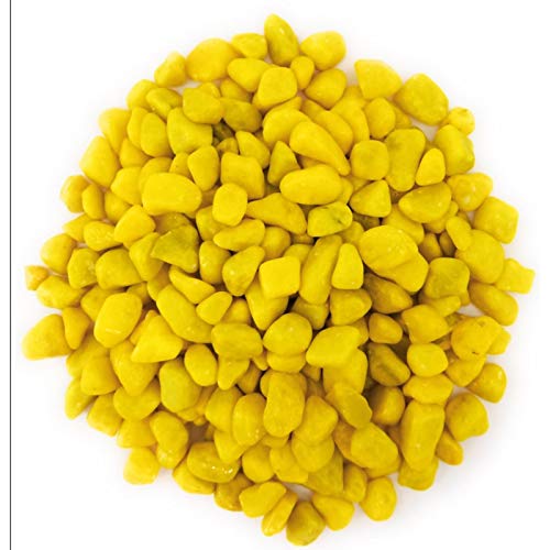 Artificial Yellow Pebbles Aquarium decorative stone 1 kg 