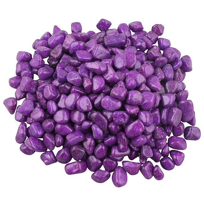 Artificial Purple Tumbled Stones For Aquarium 1 KG 