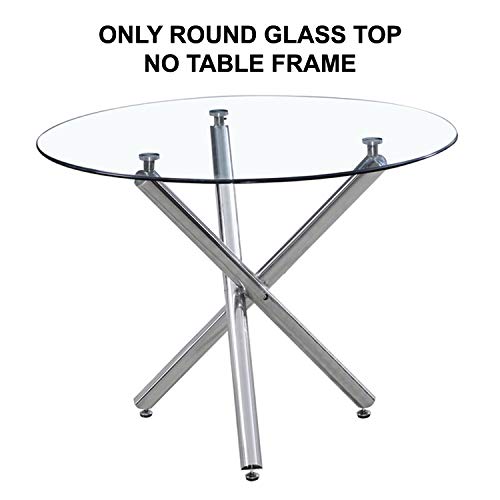 Round Glass Tabletop 10mm thickness 1 feet size 