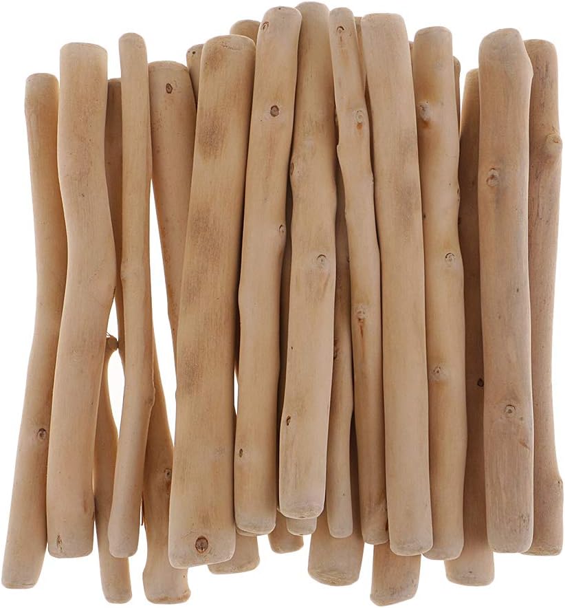 Natural Wood Sticks 20 Pieces,  30 cm Driftwood Pieces Wood Crafts Decorations DIY Home Weddings