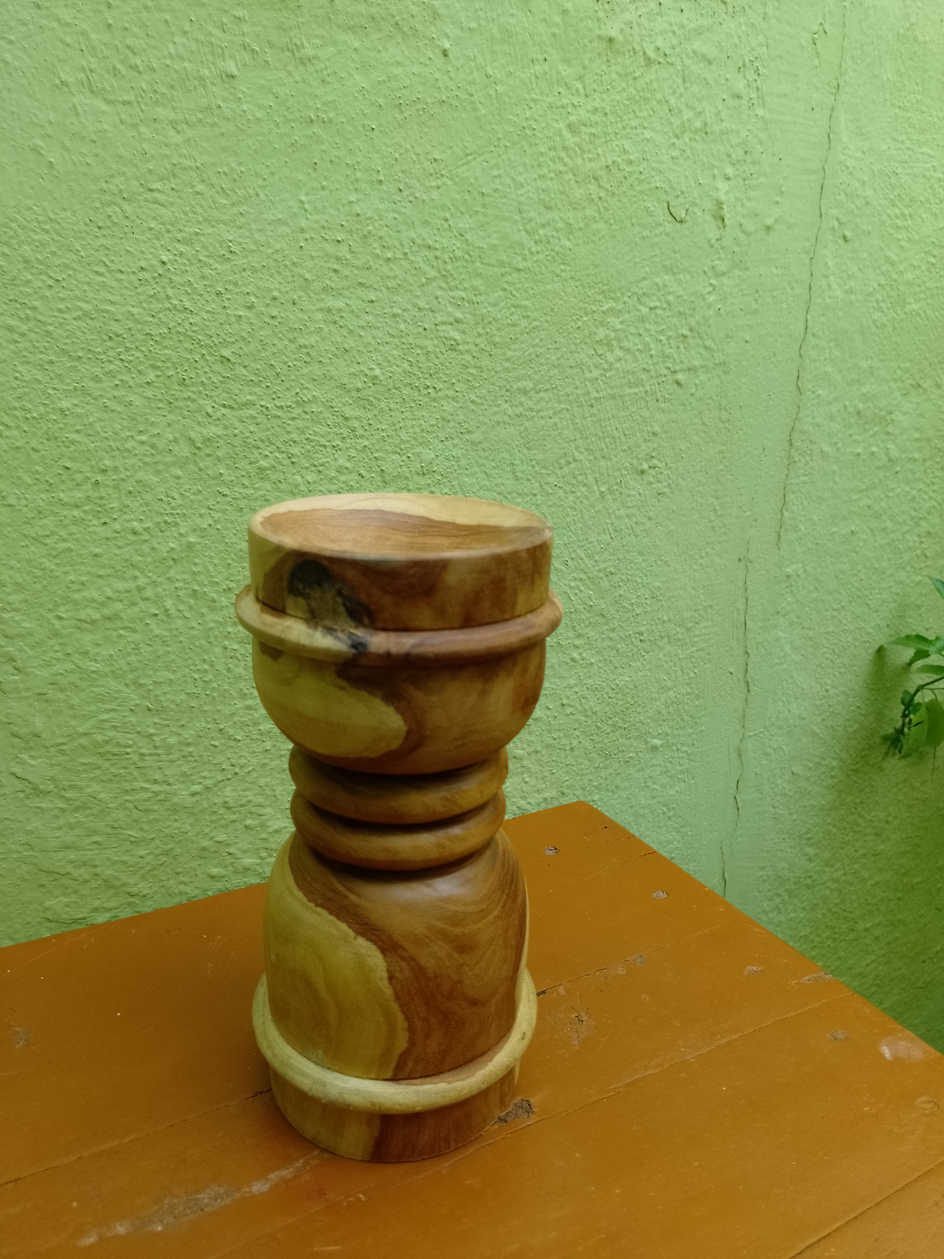 Rustic Teak Handcrafted Wooden Candle stand