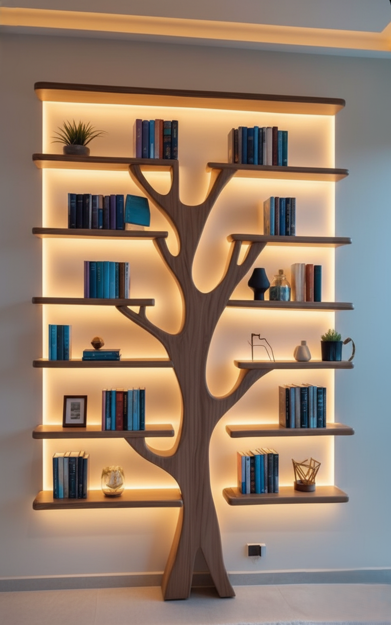 Tree-Shaped Bookshelf