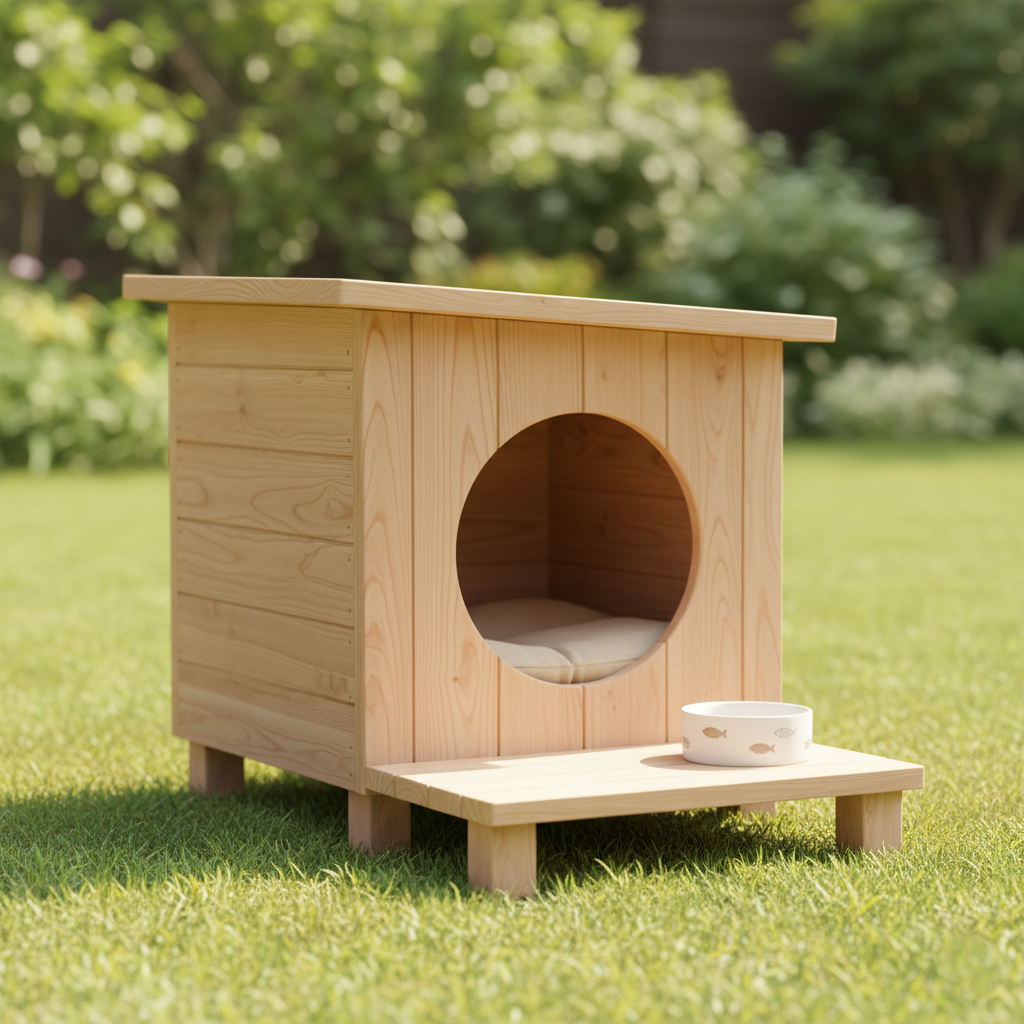 Wooden Cat House