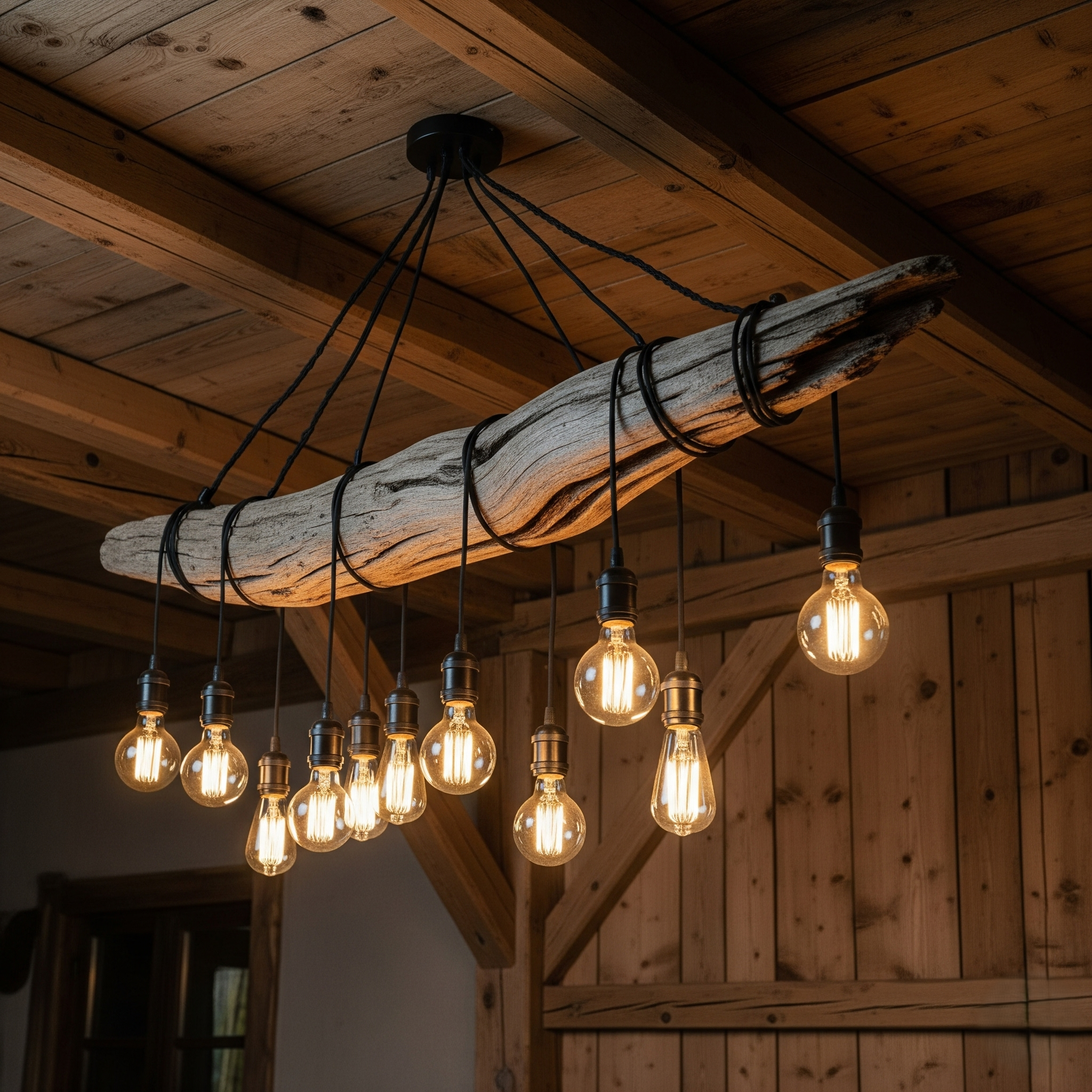 Rustic Driftwood Chandelier Custom order available in variable sizes