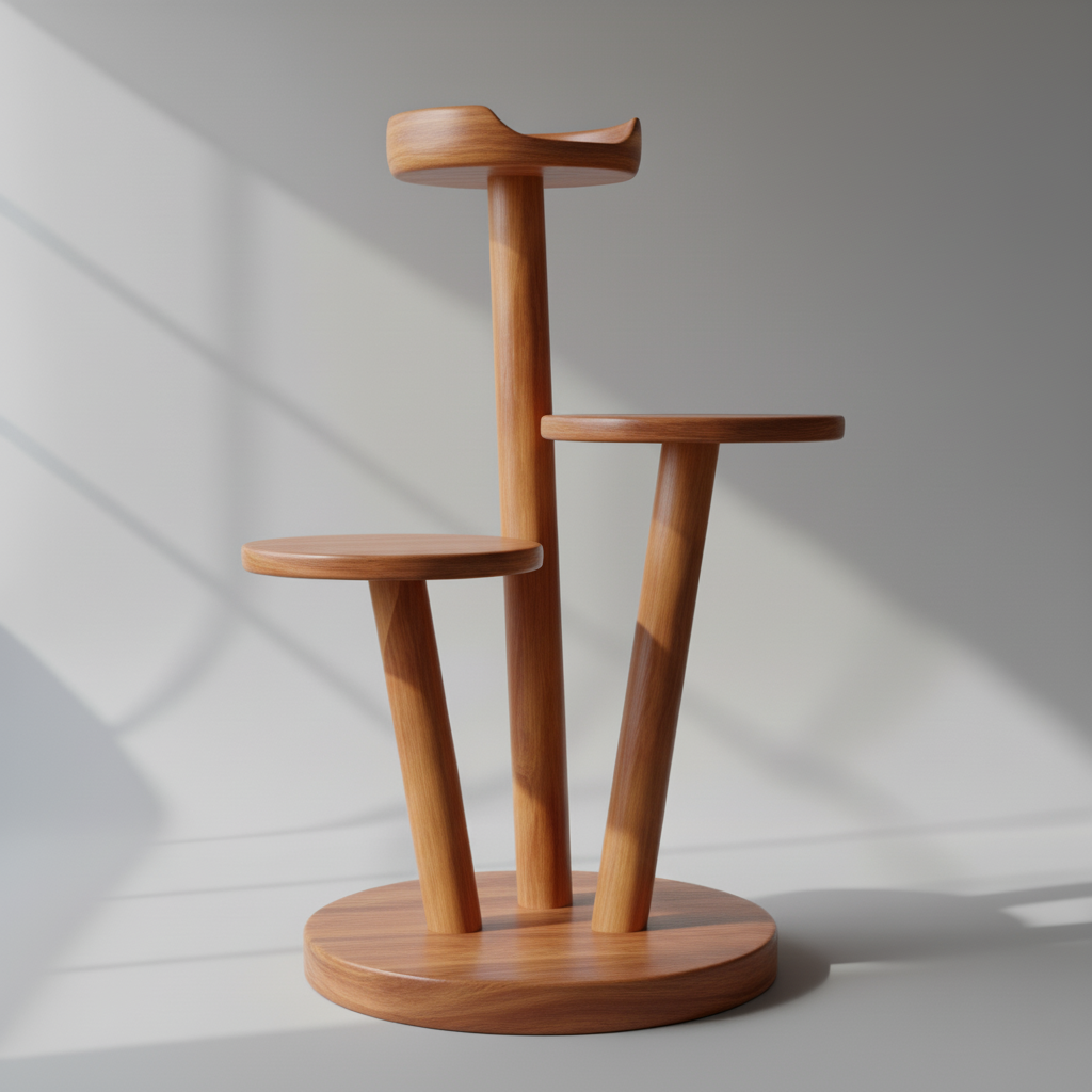 Modern Wooden Cat Tree