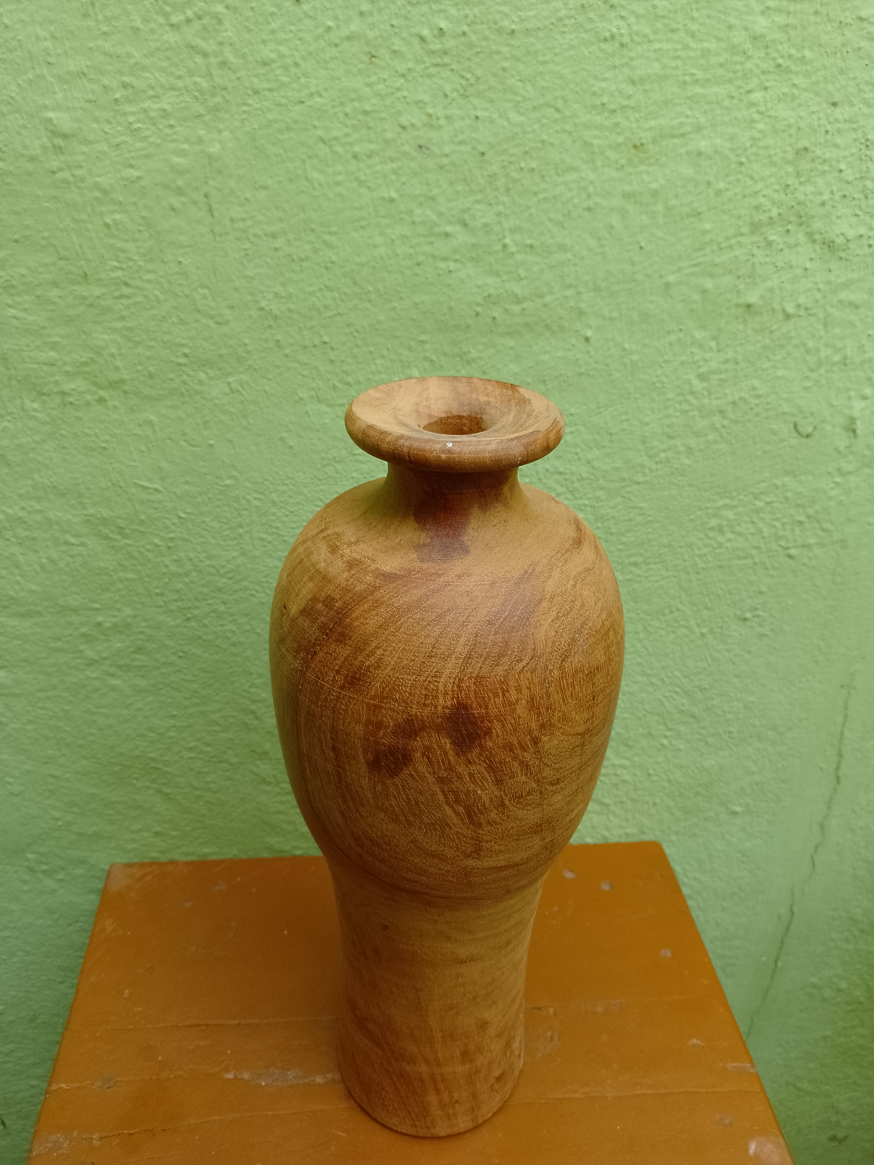 Rustic Handcrafted Wooden Vase