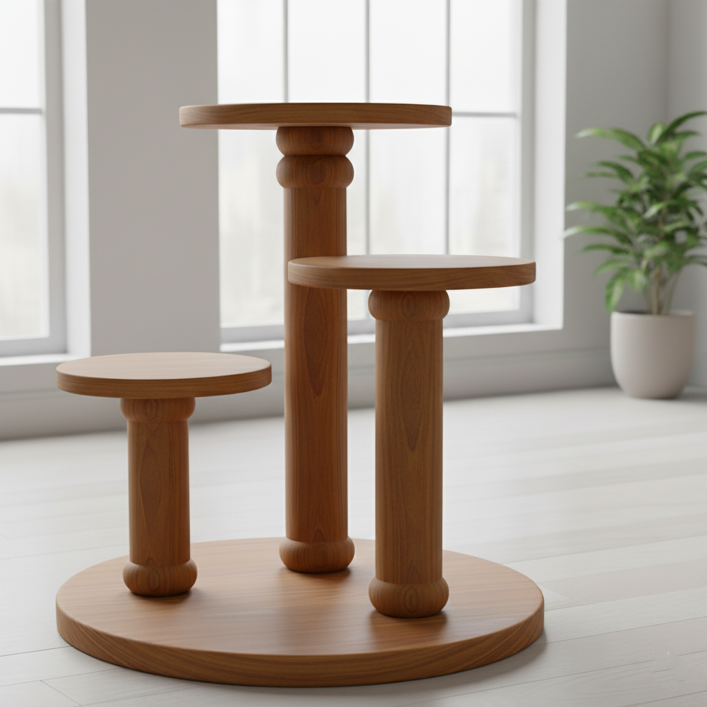 Wooden Cat Climbing Tower