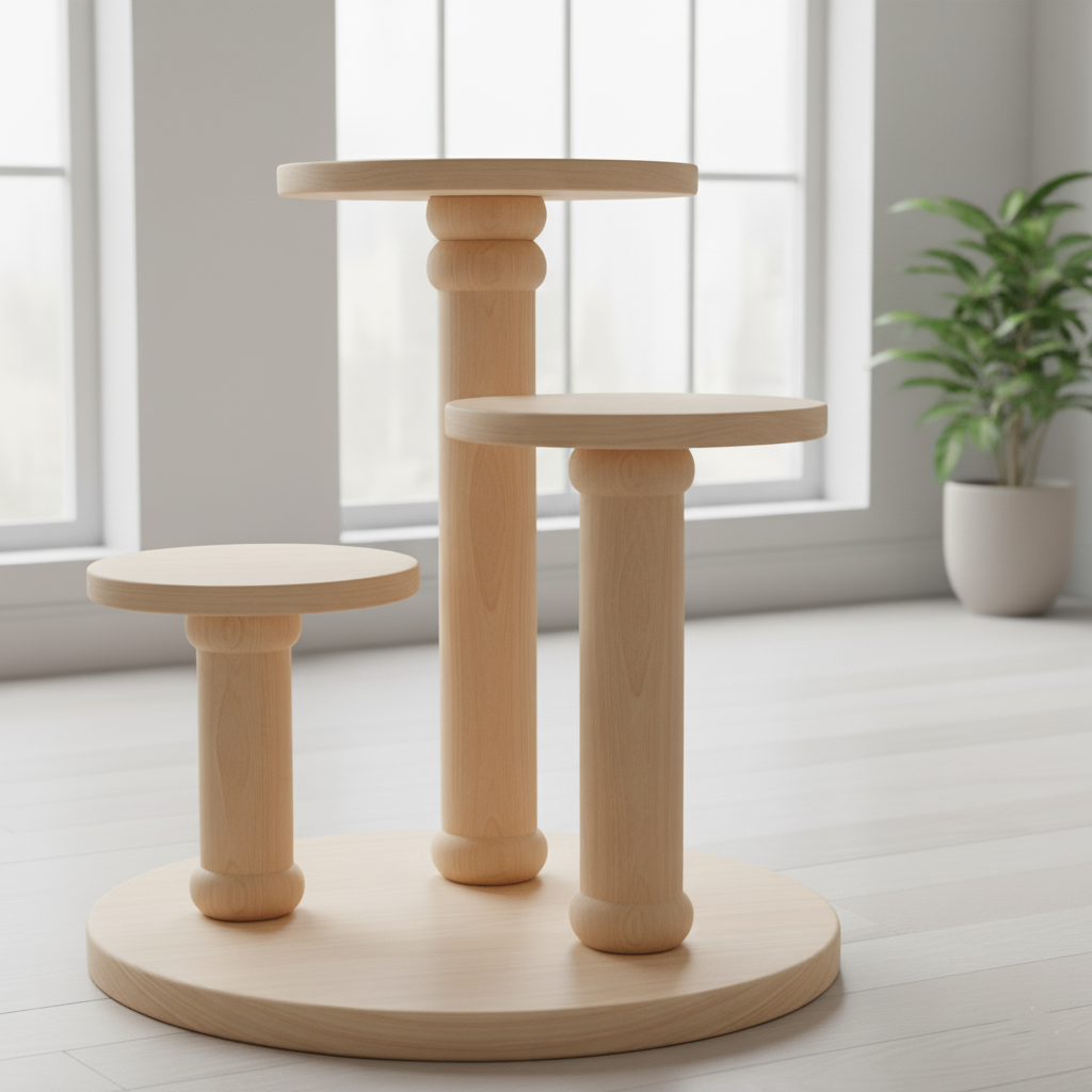 Wooden Cat Climbing Tower