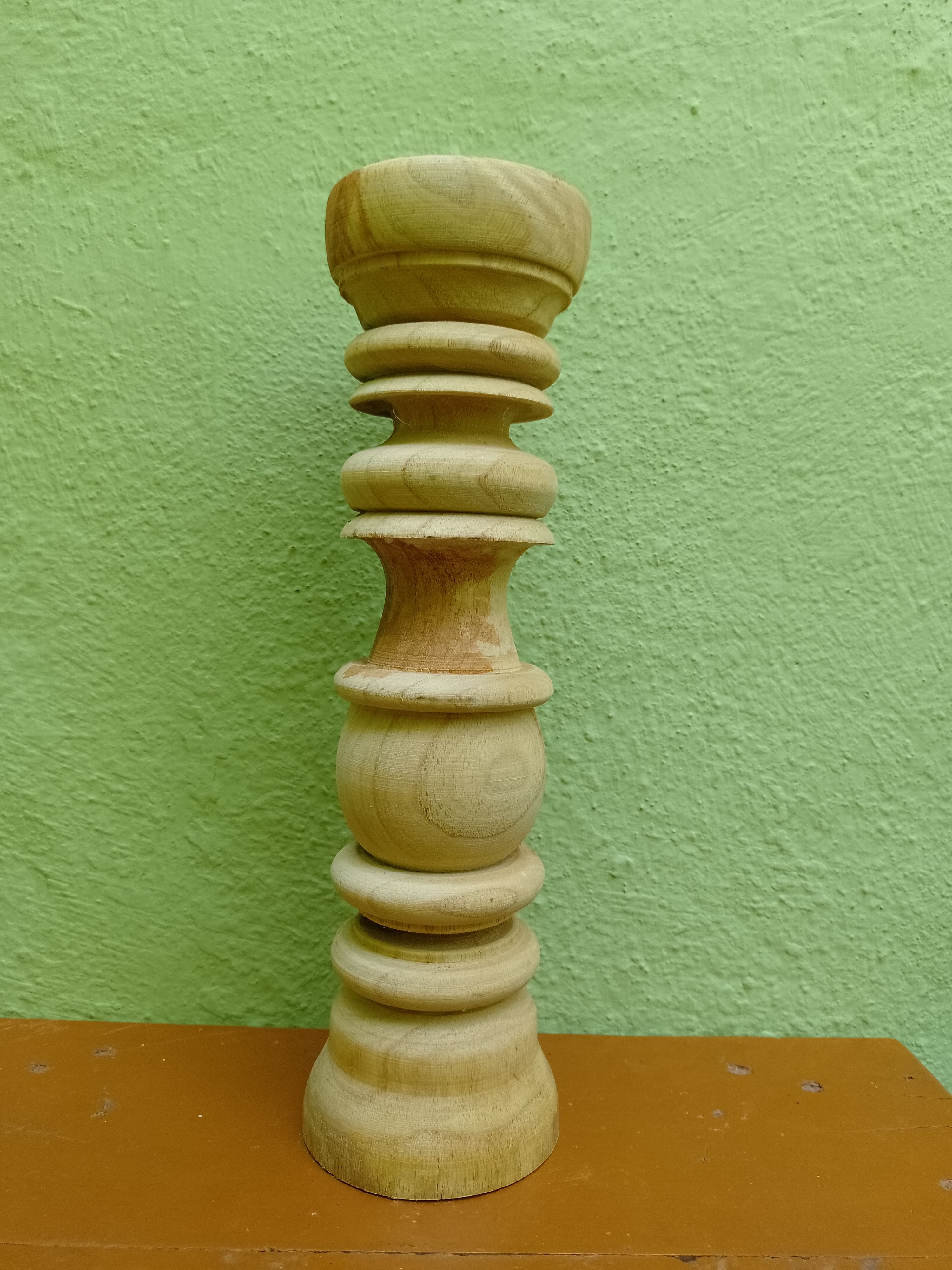Teak Wooden Candle Holder