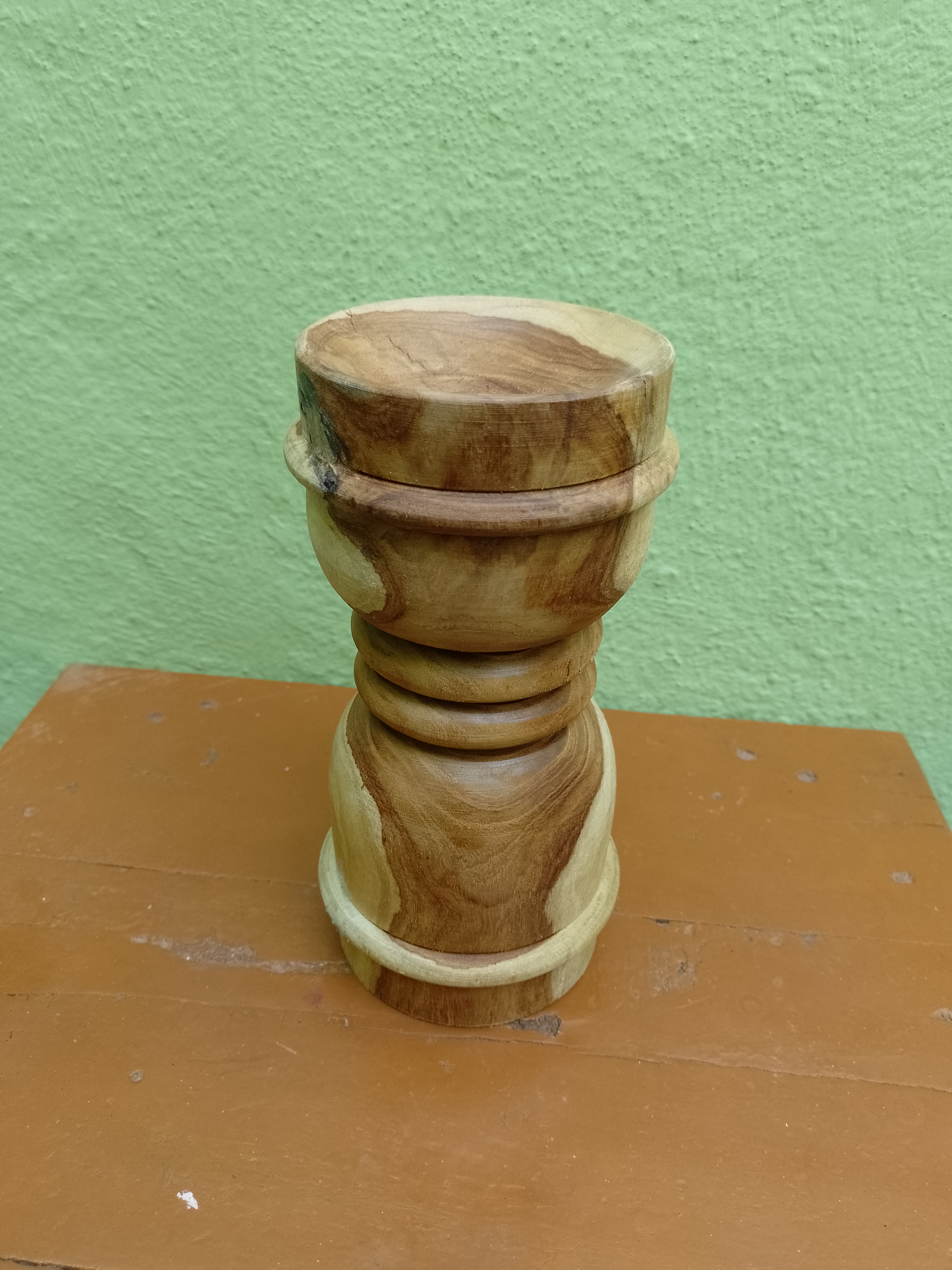 Rustic Teak Handcrafted Wooden Candle stand