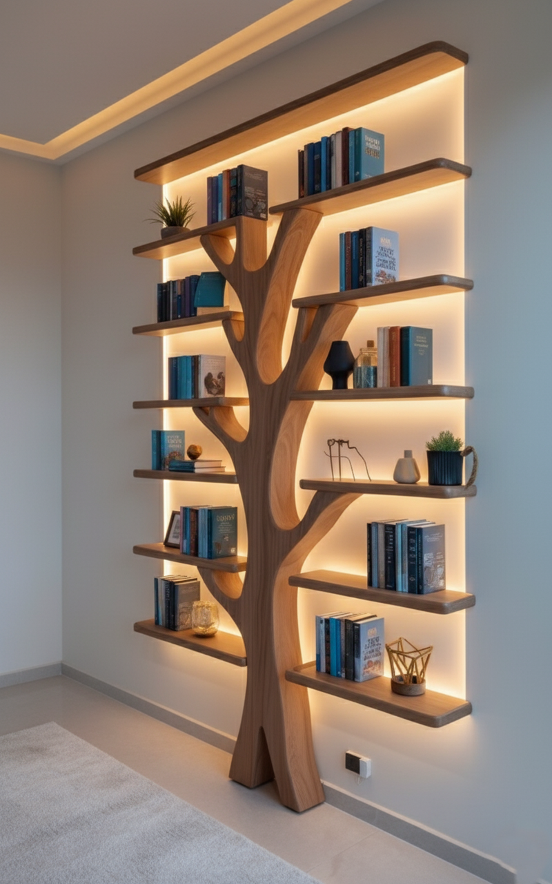 Tree-Shaped Bookshelf