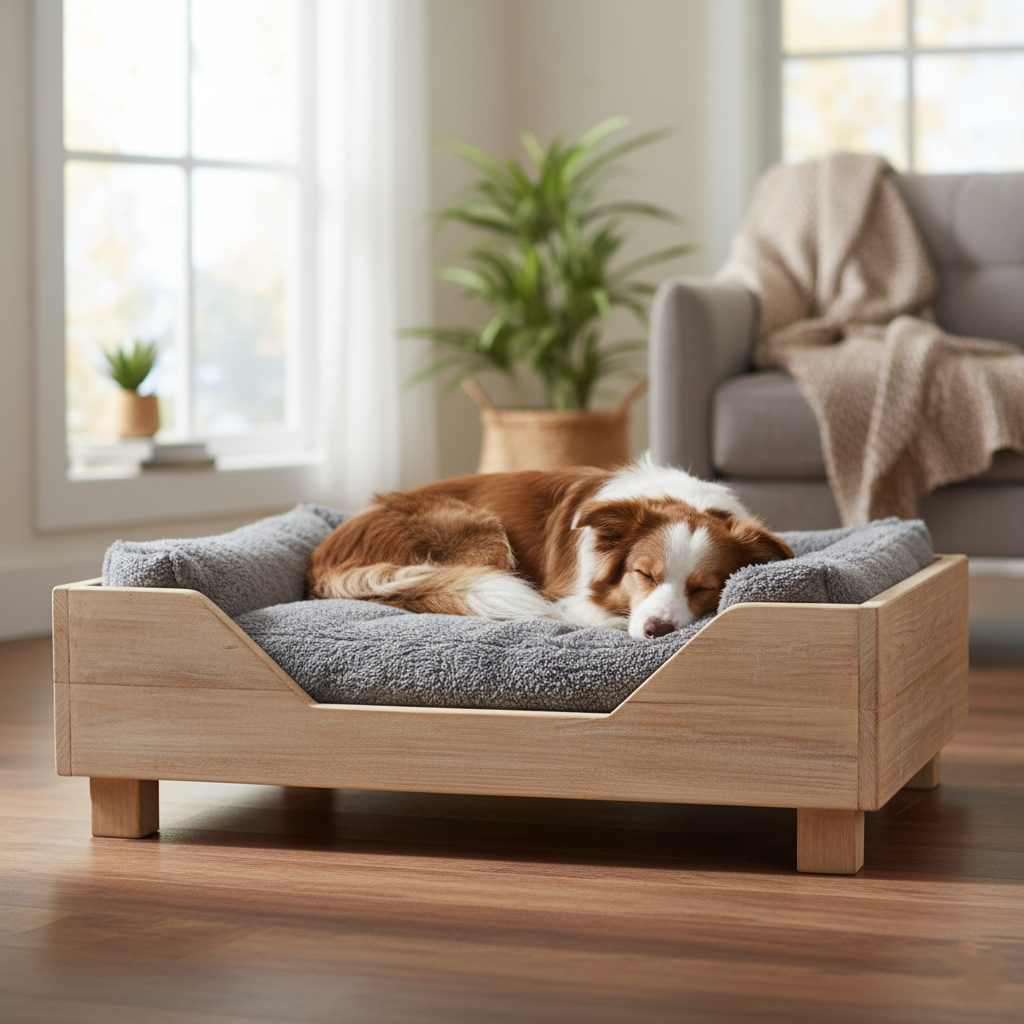 Modern Wooden Pet Bed without cushion 
