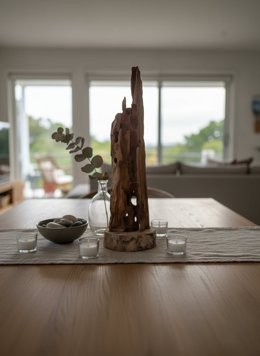 Rustic Driftwood Sculpture 50 Cm Height 