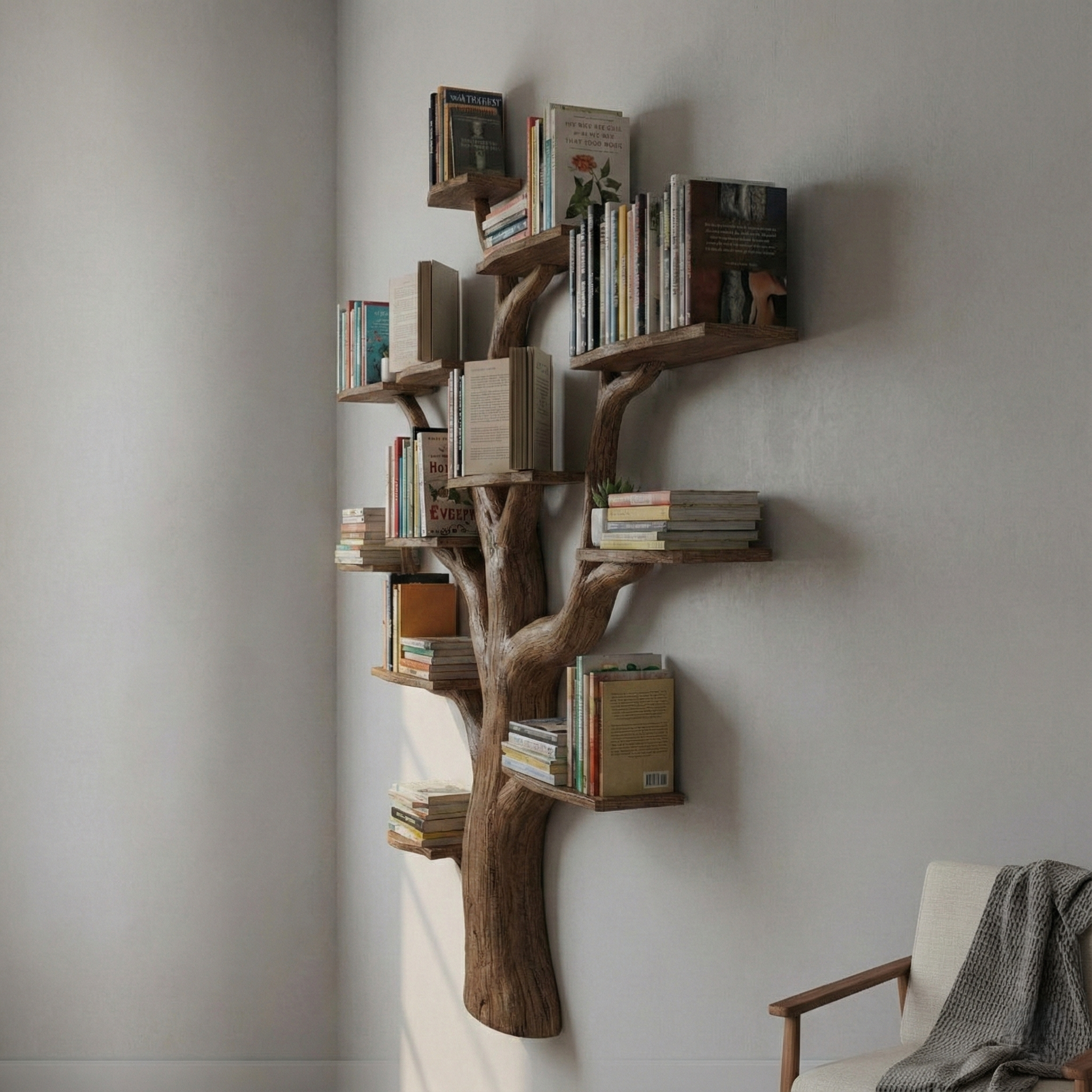 Crafted Tree Shaped Bookshelf