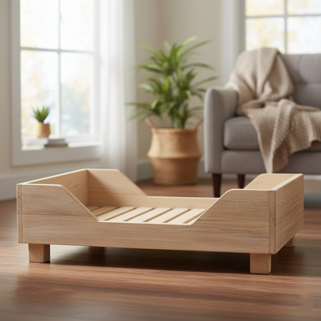 Modern Wooden Pet Bed without cushion 