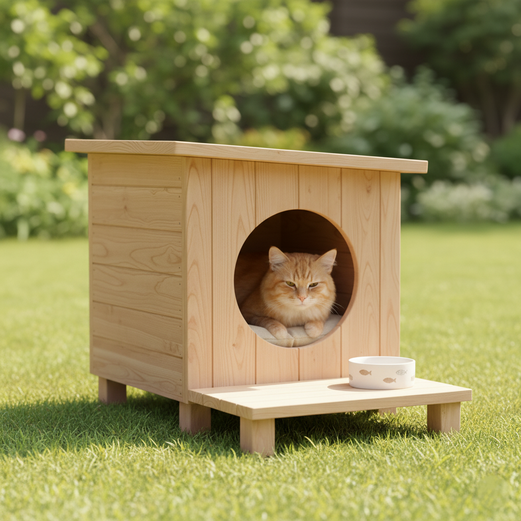 Wooden Cat House