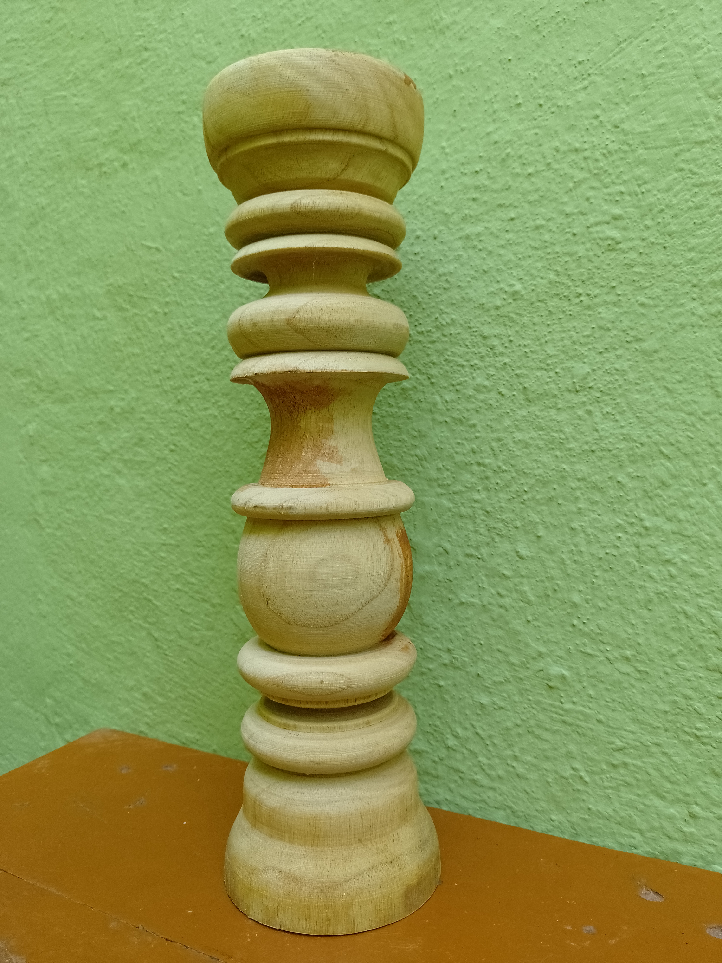 Teak Wooden Candle Holder
