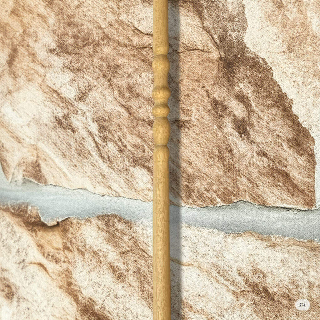 Handcrafted Rustic Teak Wooden Hiking Stick 4.5 feet Height 