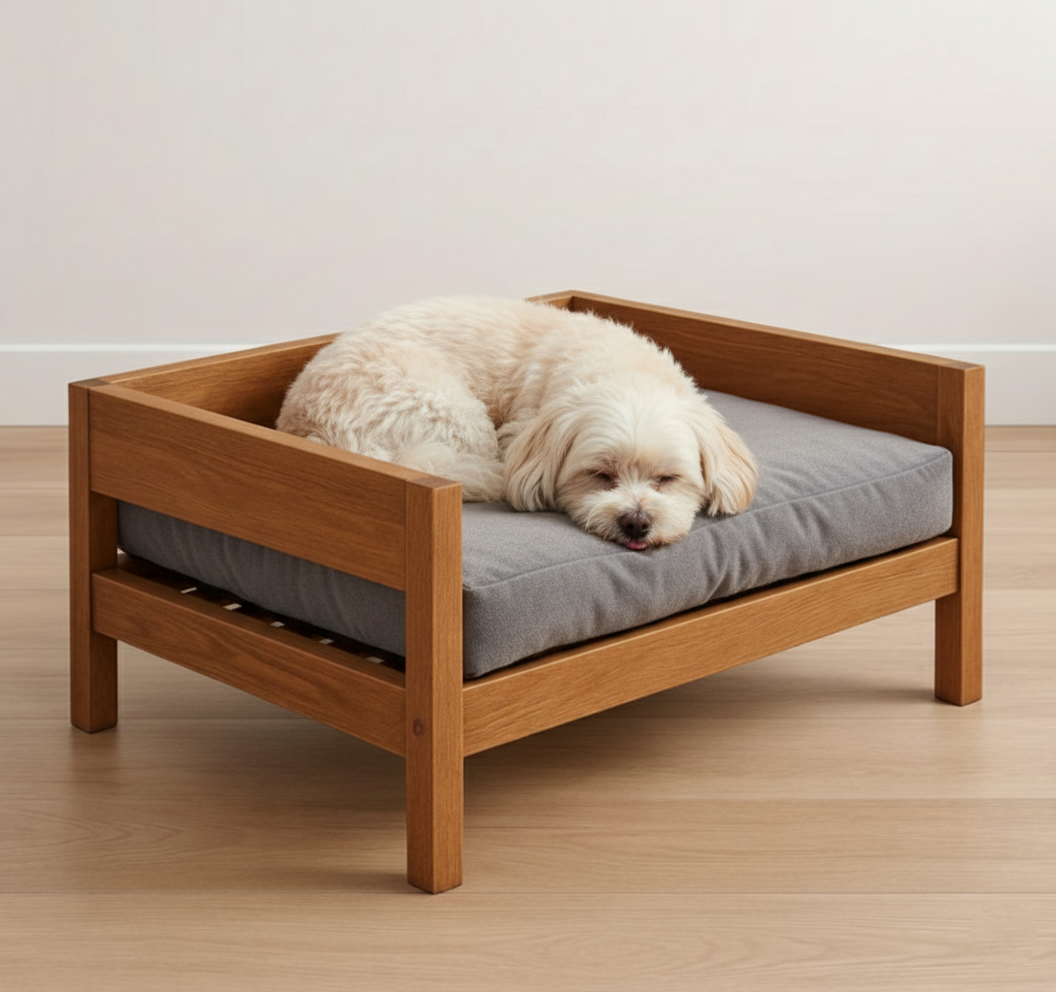Wooden Dog Bed
