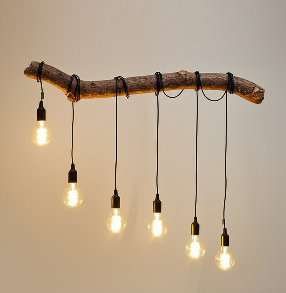 Rustic Branch Pendant Light-Custom order available in variable sizes