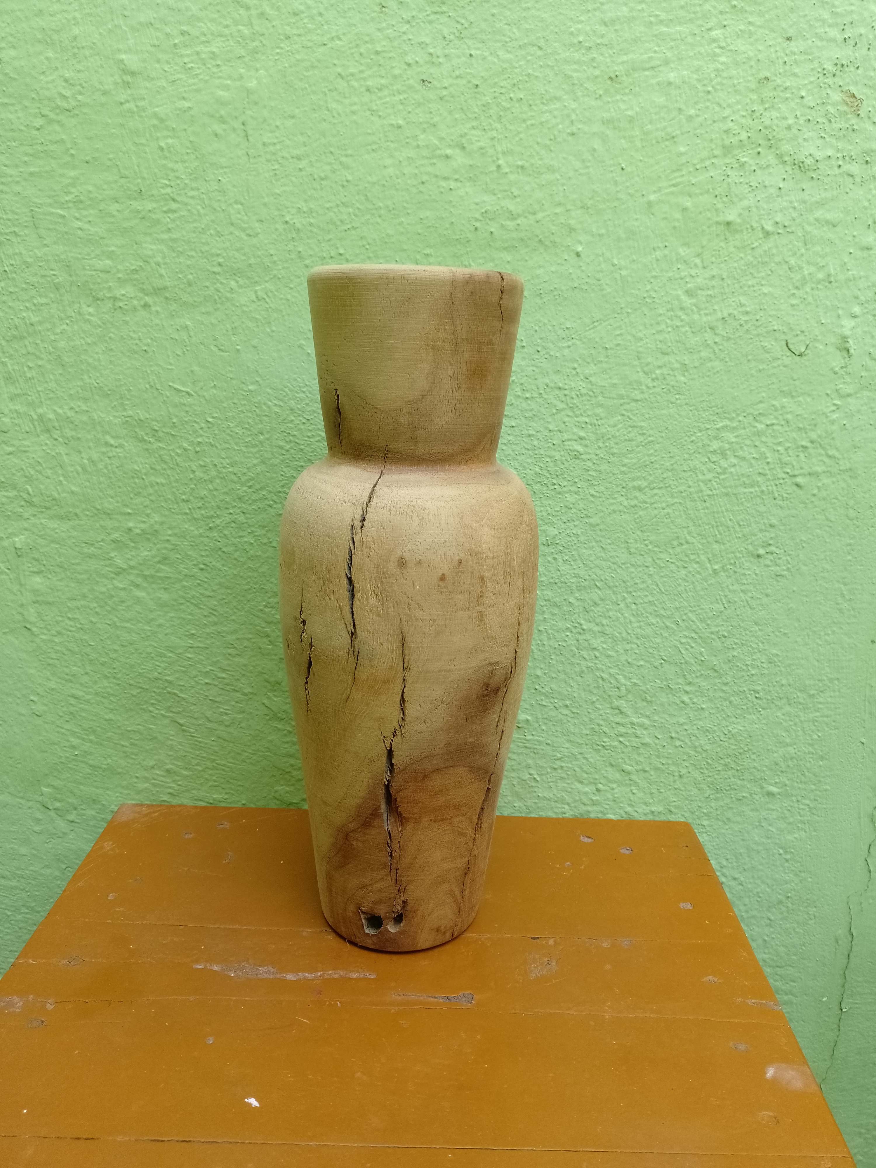 Handcrafted Rustic Wooden Vase