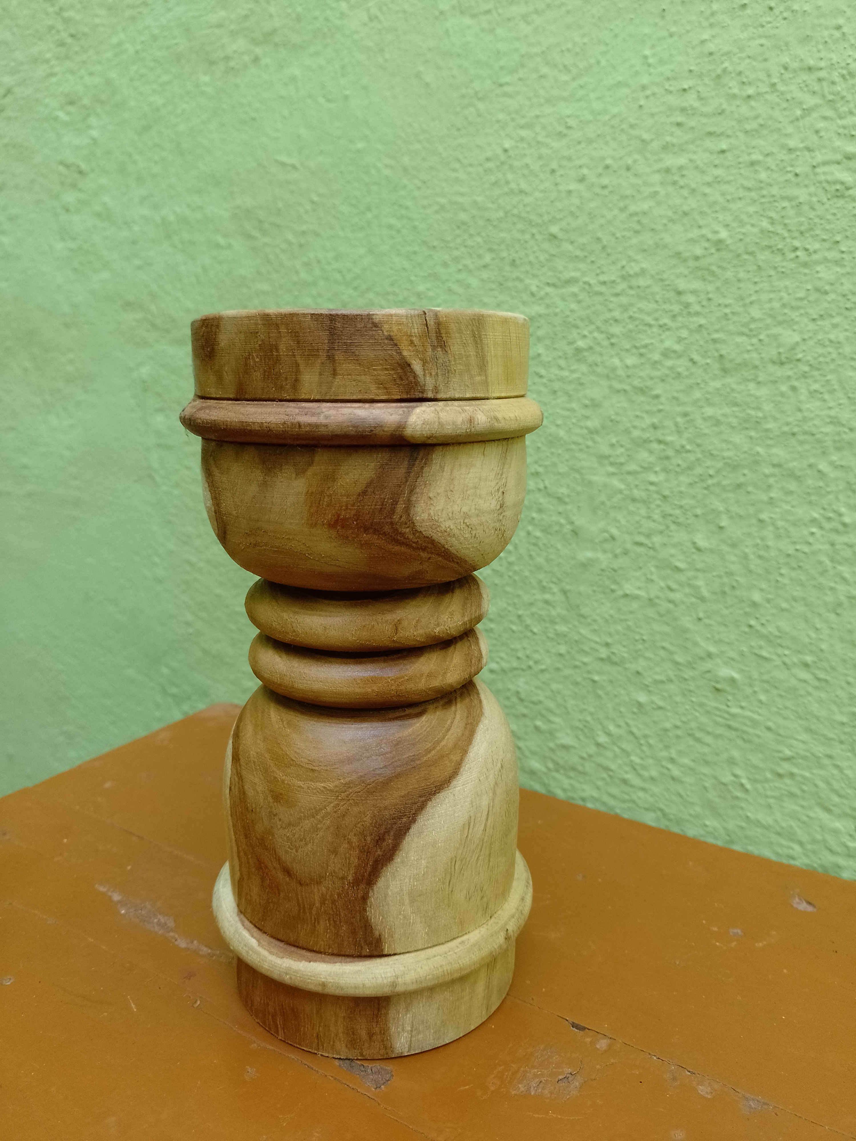 Rustic Teak Handcrafted Wooden Candle stand